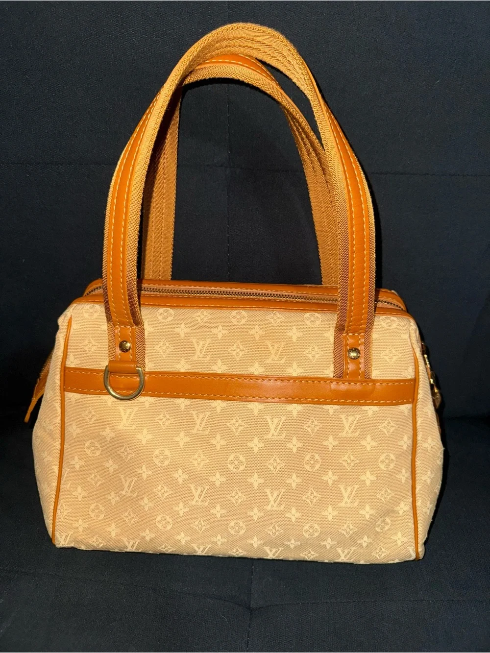 Louis Vuitton Monogram Mini Lin Josephine PM Beige Tan Handbag